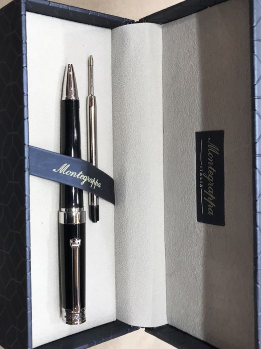 PIX Montegrappa NOU PAROLA Negru full box plus rezerva
