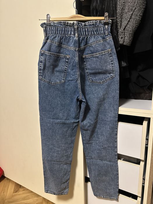 Сини дънки , H&M с висока талия