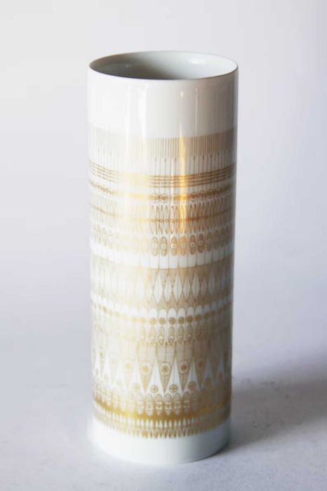Vaza designer Theo Baumann pentru Rosenthal Studio Line 1960 aurita