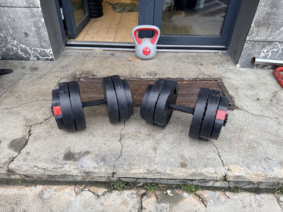 Gantere reglabile noi Germany greutate set 50 kg. 25 kg+25 kg. 450 lei