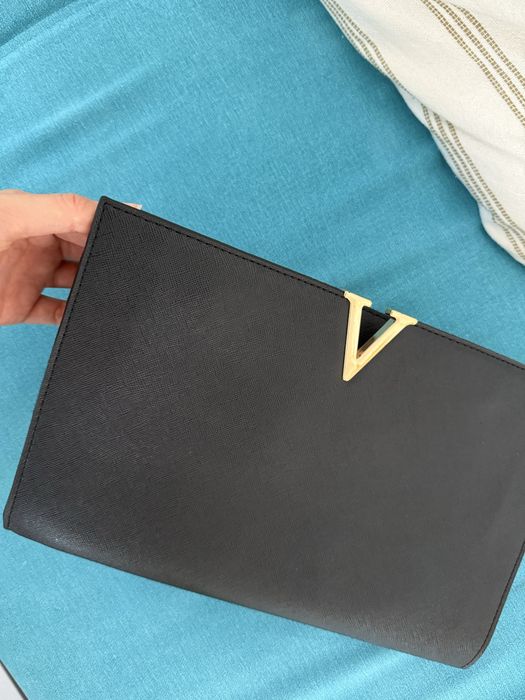 Дамска черна чанта клъч Валентино