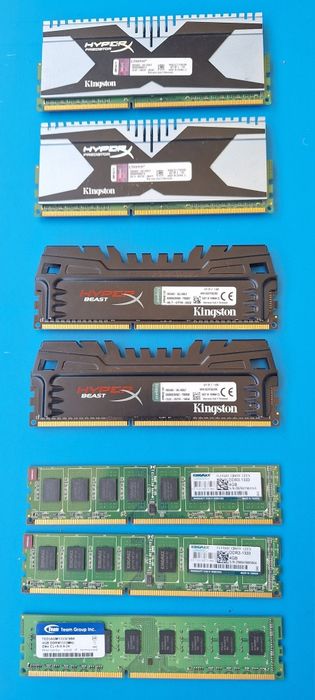 Memorie RAM DDR3 Desktop - Kingston HyperX Gaming / Kingmax / TeamGroup