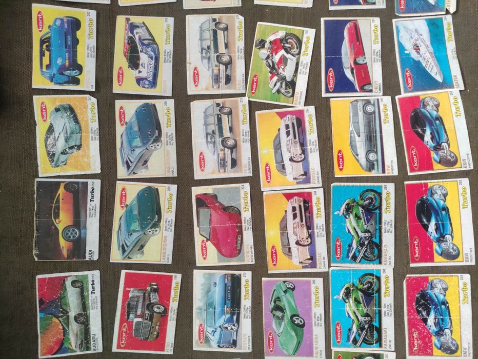 Продавам картинки и опаковки от дъвки Турбо