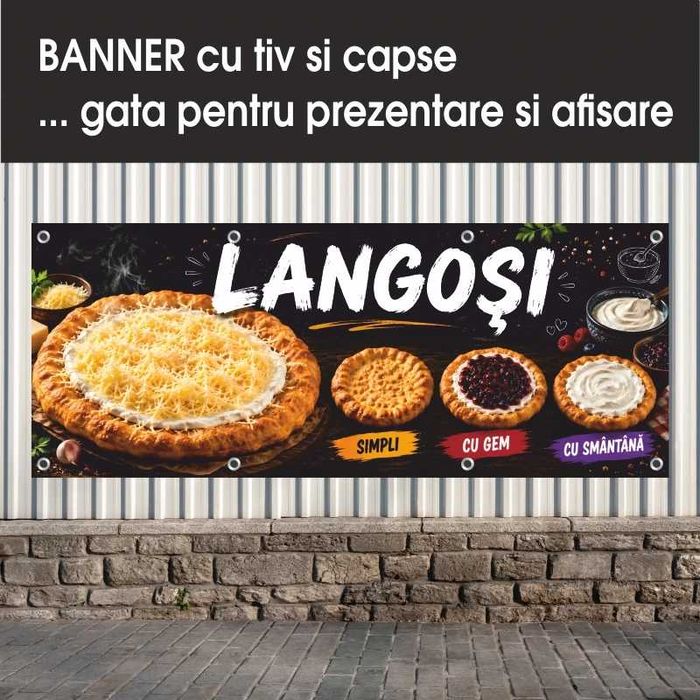 LICHIDARE -50% - Banner cu LANGOSI - 150x60 cm = 110 lei