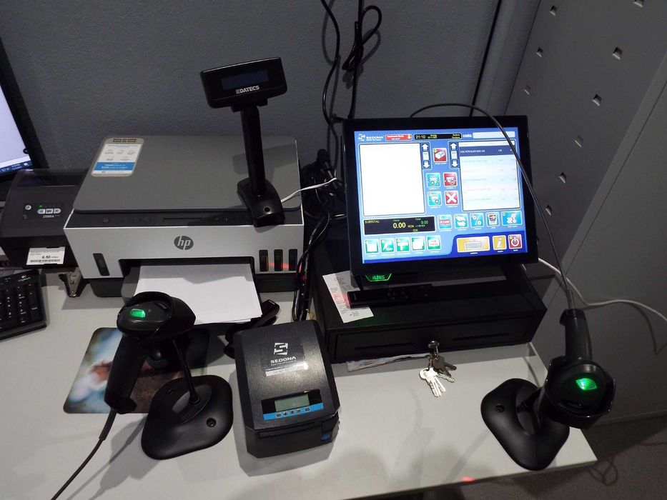 vand sistem pos sedona complet pt magazin,market pret 2500euro