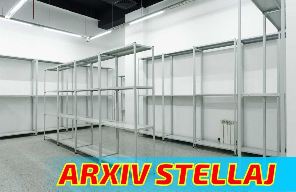 Polkaly stellaj, arxiv tokchasi Акция, метал архивный стеллаж