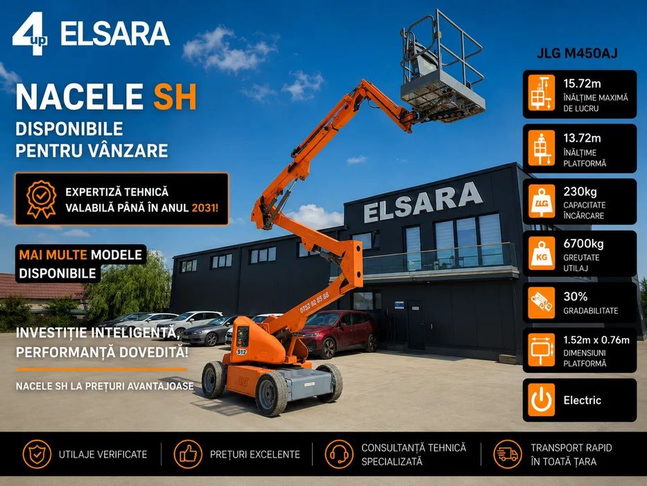 JLG M450AJ Nacela cu brat articulat electrica 16m - JLG M450AJ