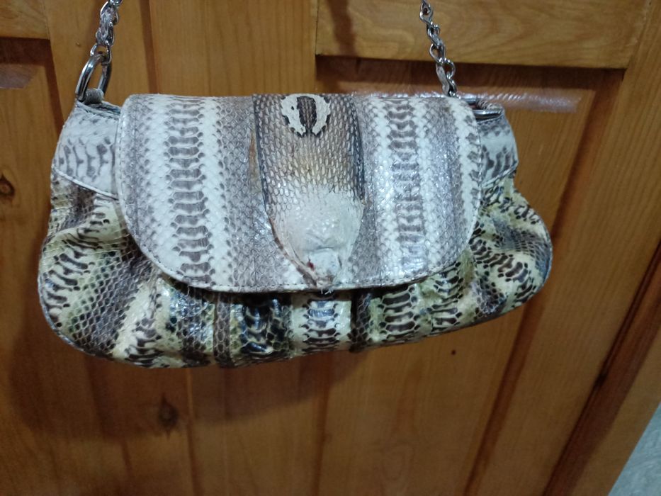 Сумка из натуральной кожи питона