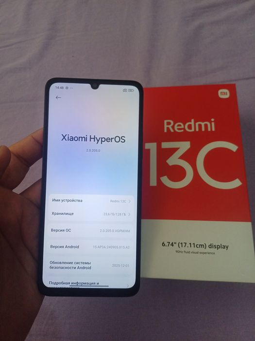 Xiaomi Redmi 13C 8/128GB Karobka Igravoy Holati Yaxshi Zor Otlichni