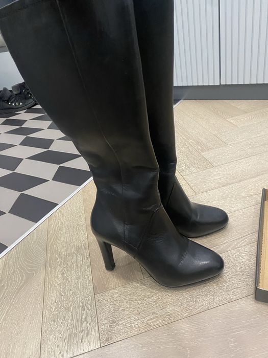 Сапоги кожаные демисезонные