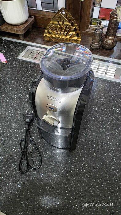 Rasnita de cafea electrica Krups GVX242, 17 setari macinare, 100W, 200g, negru
