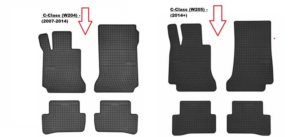 Гумени стелки за Mercedes/Мерцедес C-klasa W-204/W205