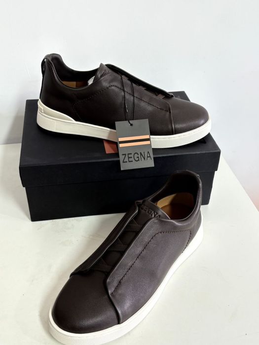 ZEGNA Triple Stitch  Leather