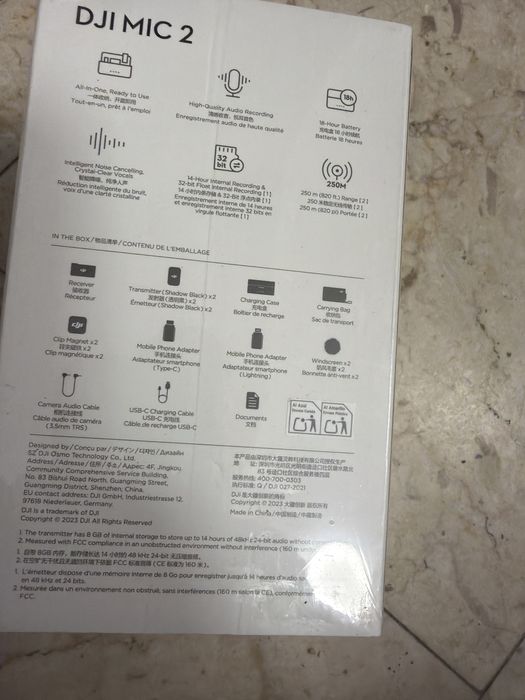 Microfon wireless Dji mic 2 2tx 1rx nou original sigilat