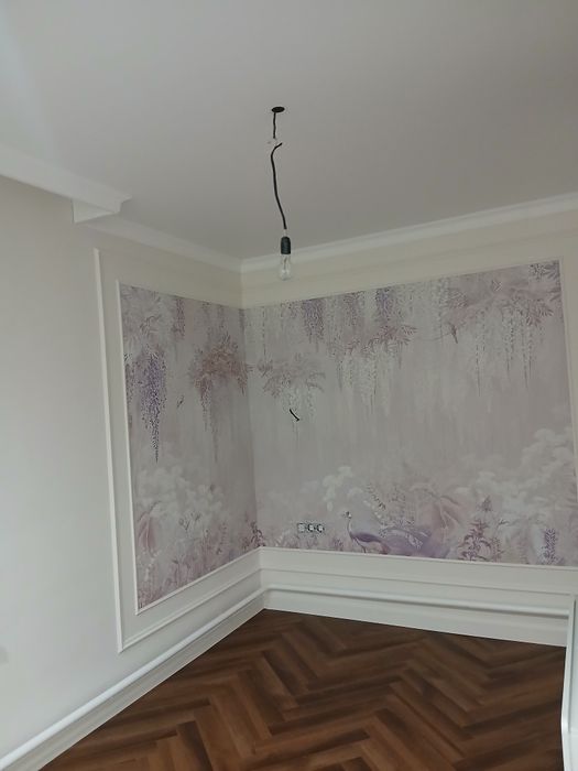 Поклейка обоев качественно