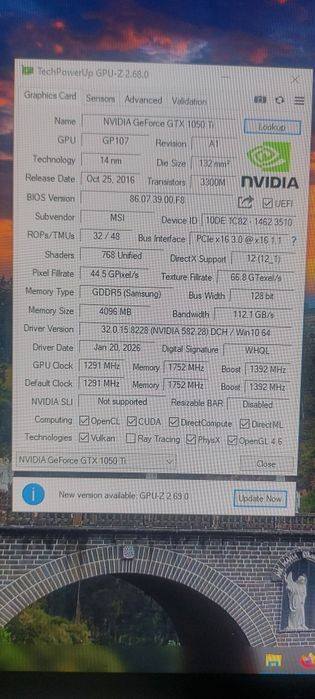 GeForce GTX 1050 TI MSI