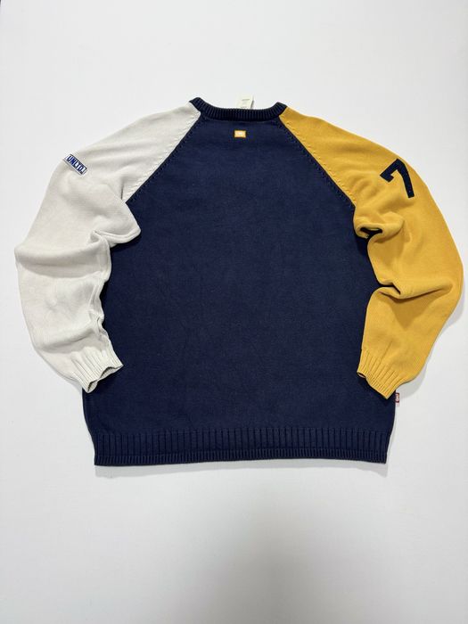 Pulover ecko unltd vintage blue & white & yellow