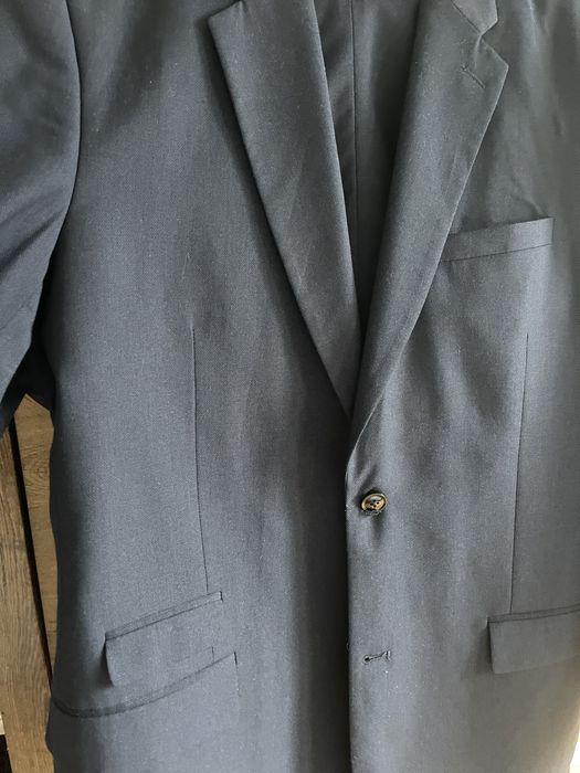 Мъжки костюм Reserved, EUR 54, slimfit, син, 3 копчета, вискоза