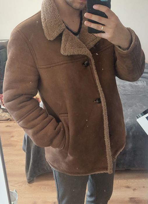 Яке ZARA кожа велур