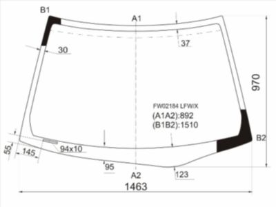Стекло лобовое  Honda Civic