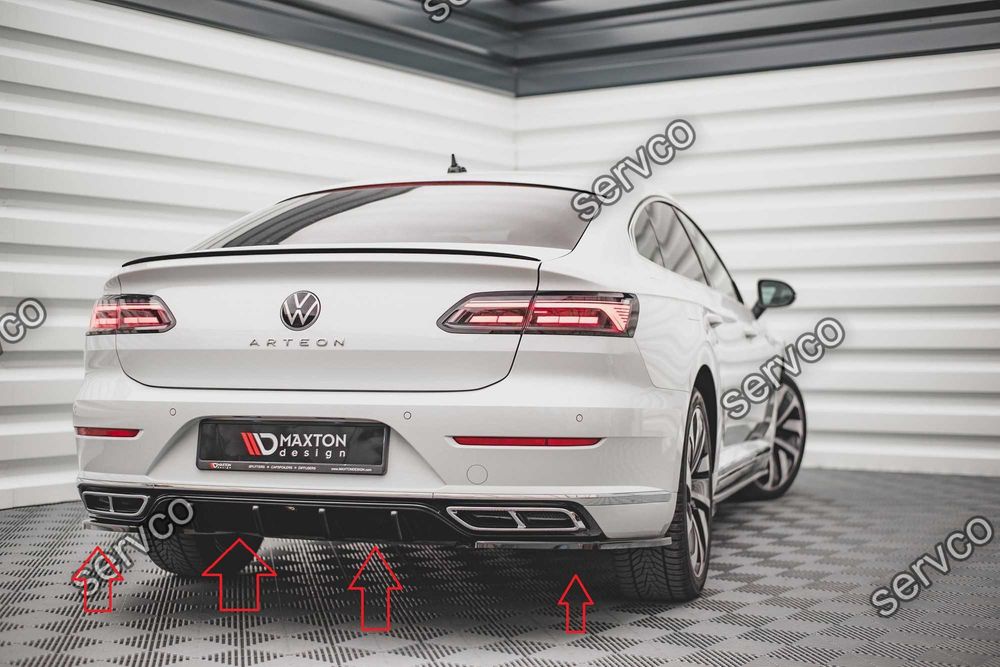 Pachet Set Splitter Exterior Prelungiri Body kit tuning Volkswagen Arteon R-Line Sedan / Shooting Brake Mk1 Facelift 2020-2024 v11 - Maxton Design