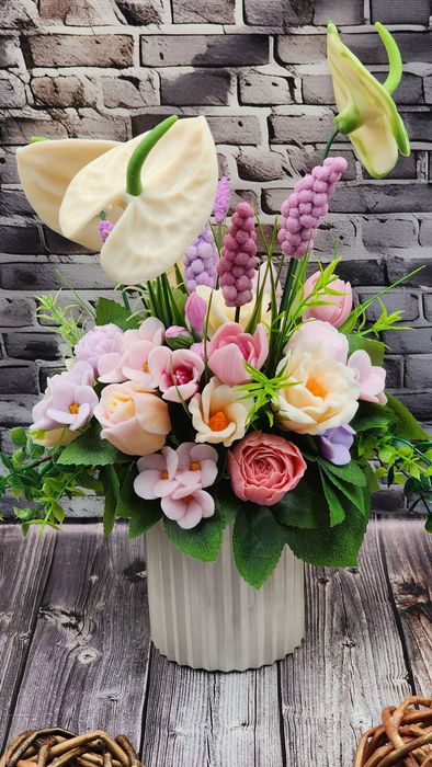 Мыльные букеты ручной работы