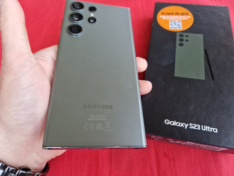 -Samsung S23Ultra, 512Gb, 12Ram, stare foarte buna, Green, doar telefo