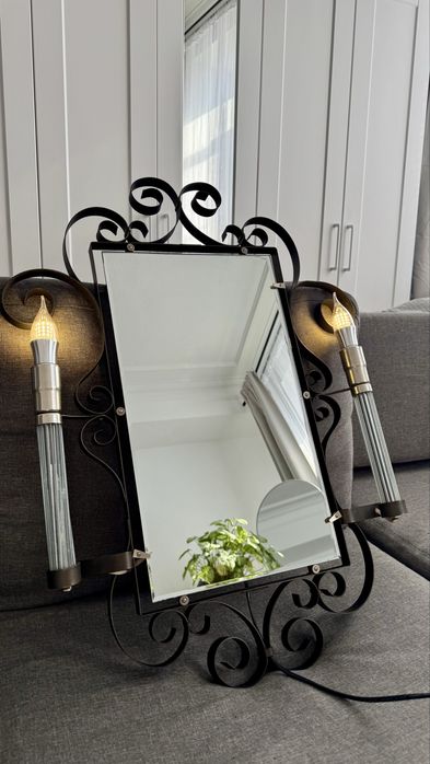 Зеркало винтажное СССР в металлической раме