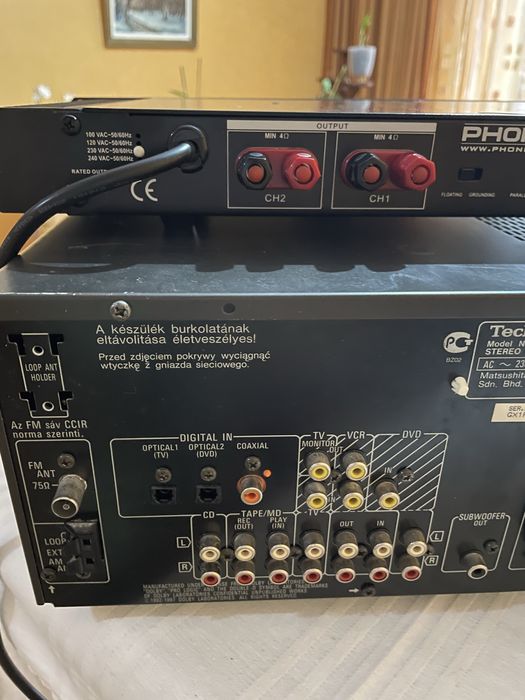 Reciver Technics parțial defect,putere Phonic,telecomandaMarantz tuner