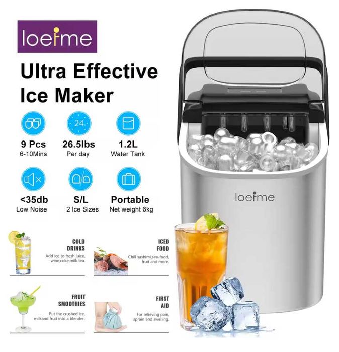 LOEFME Преносима  напълно автоматична  машина за лед / Ледогенератор