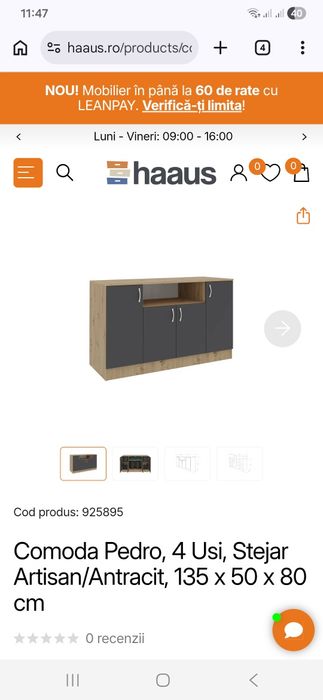 Mobilă folosită foarte puțin