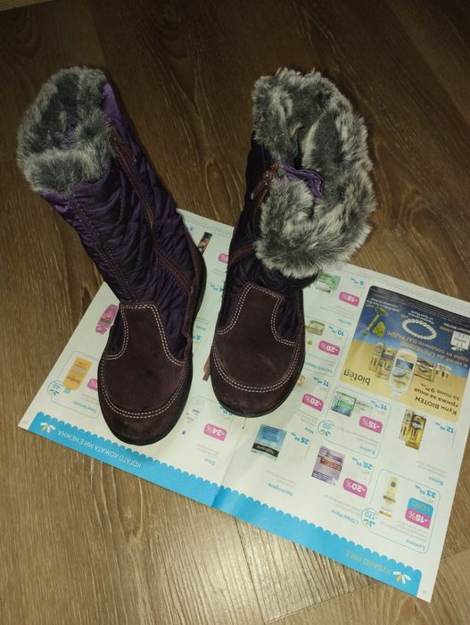 детски ботуши от естествен велур 26 номер