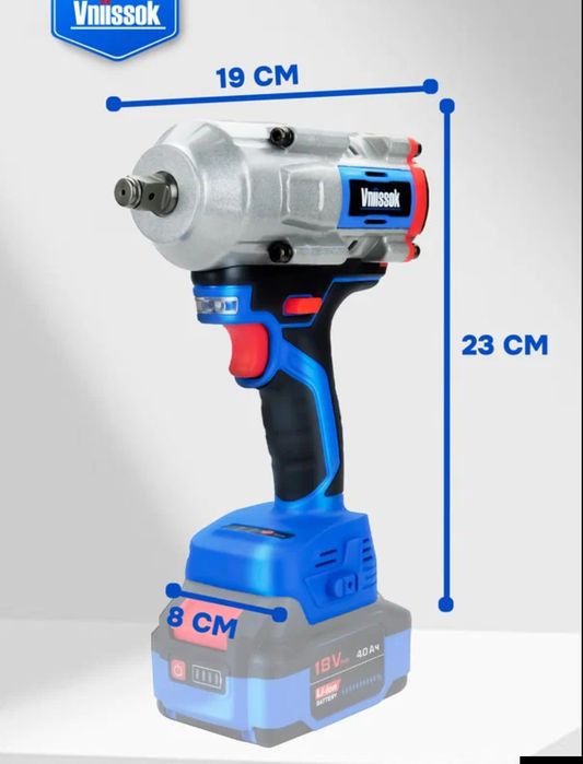 Гайковерт бесщеточный аккумуляторный ударный Vniissok (1000 Nm) V0047