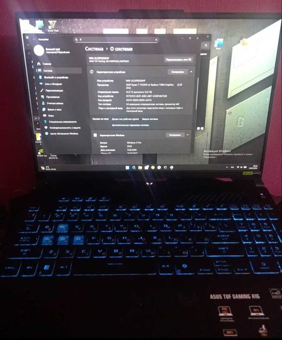 Пролам ноутбук Asus Tuf A16