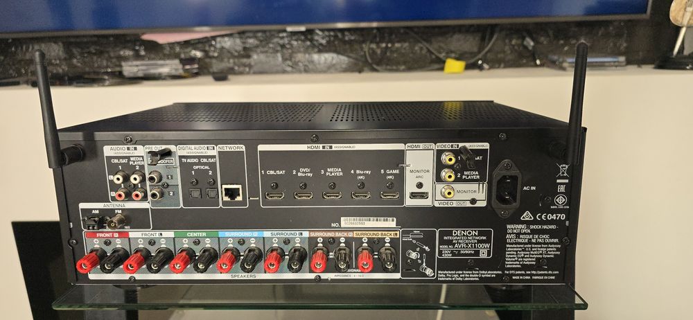 Receiver 7.2 Denon AVR-X1100w Bluetooth Wifi Hdmi 4k Usb