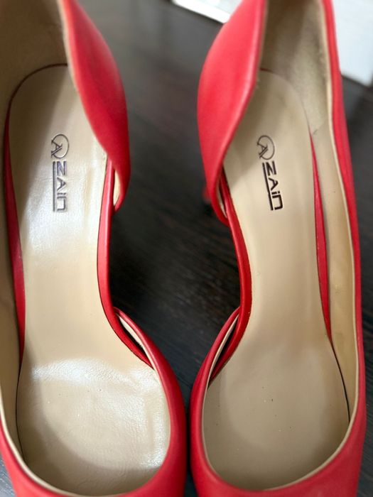 Красные Туфли Zaid кожаные