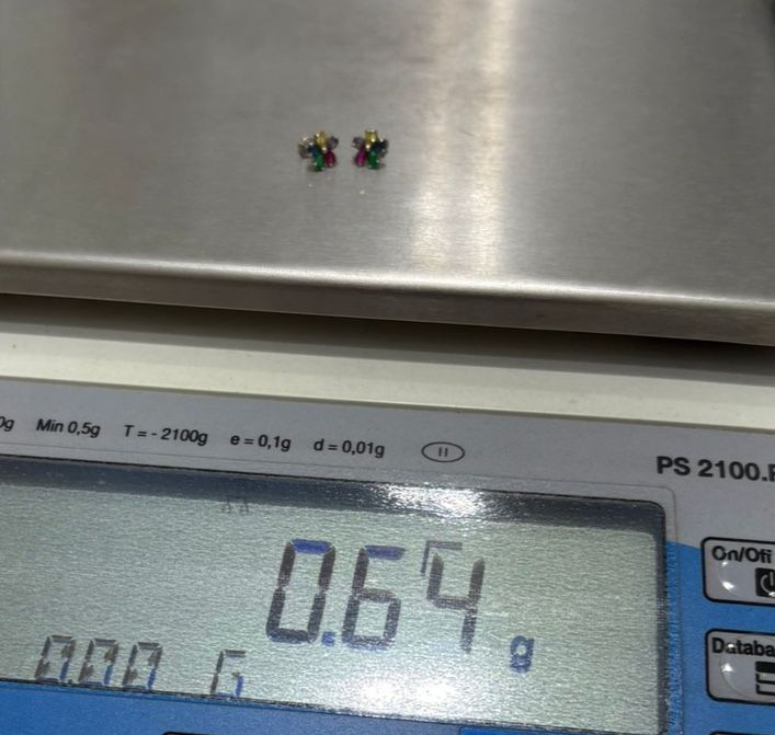 Cercei Lilu aur alb 14k