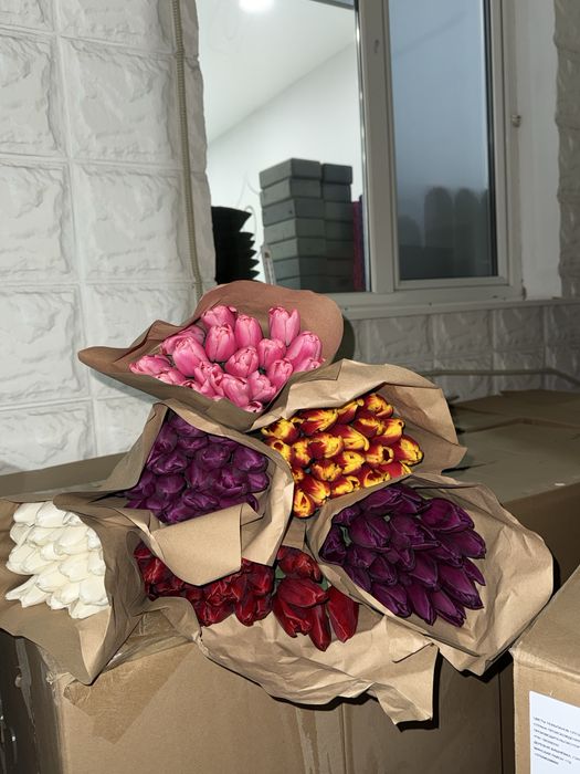 Микс букет тюльпанов оптом в розницу