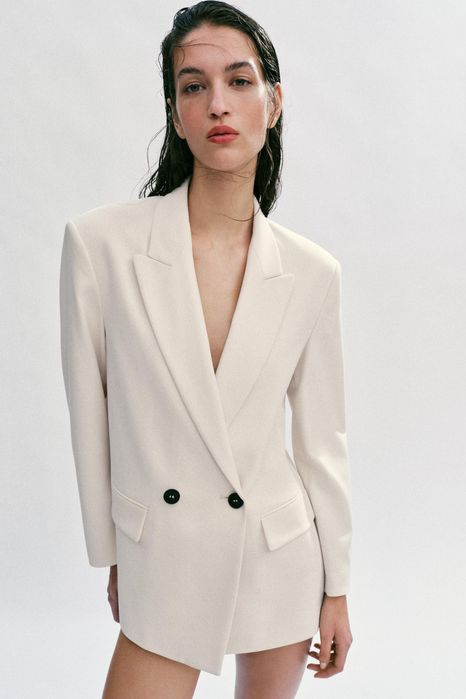 Zara oversized блейзър/сако, екрю, размер XS