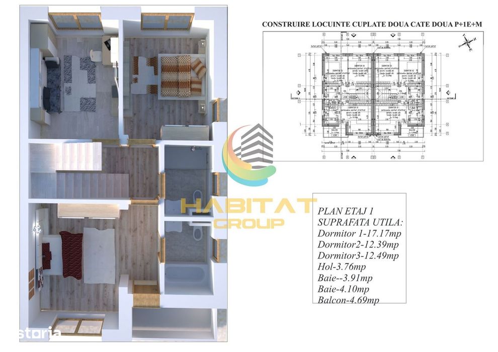 Casa duplex in zona centrala  Popesti Leordeni