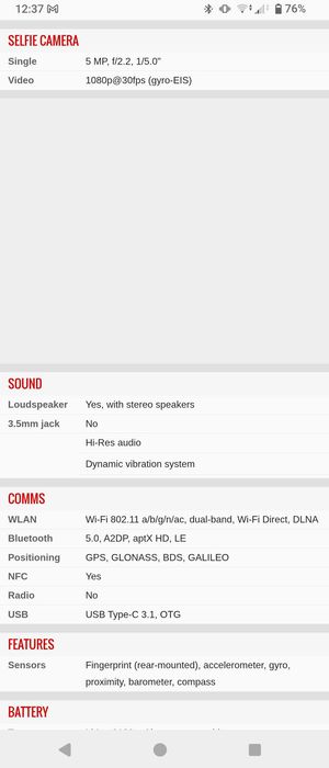 Telefon Sony Xperia XZ2
