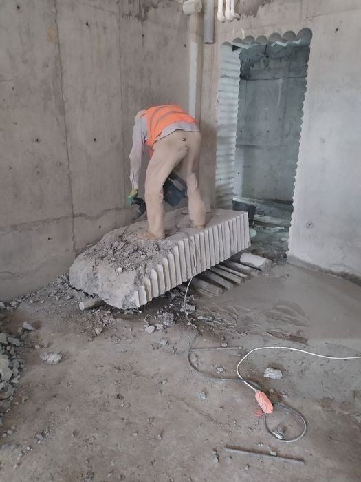 Демонтаж. Бетон тешамиз. Бетон кесамиз