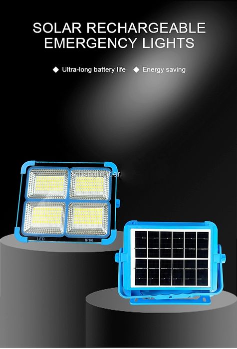 Мощный LED прожектор на солнечной батарее с магнитами для крепл