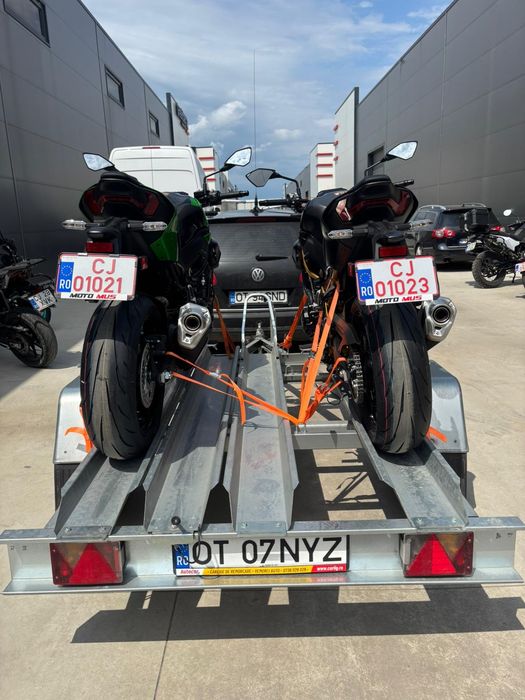 Închiriez remorcă pentru transport motociclete, scutere, ATV