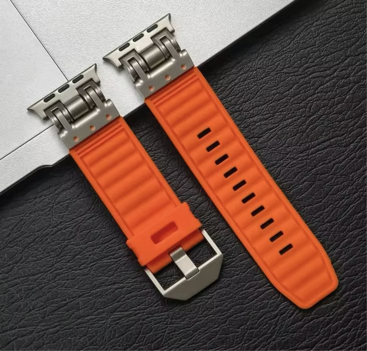 Curea Husa Titan + Silicon Tech Compatibila Ceas Apple Watch