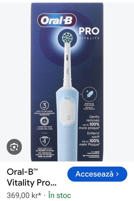 Periuță de dinți electrică oral b pro vitalyti nouă