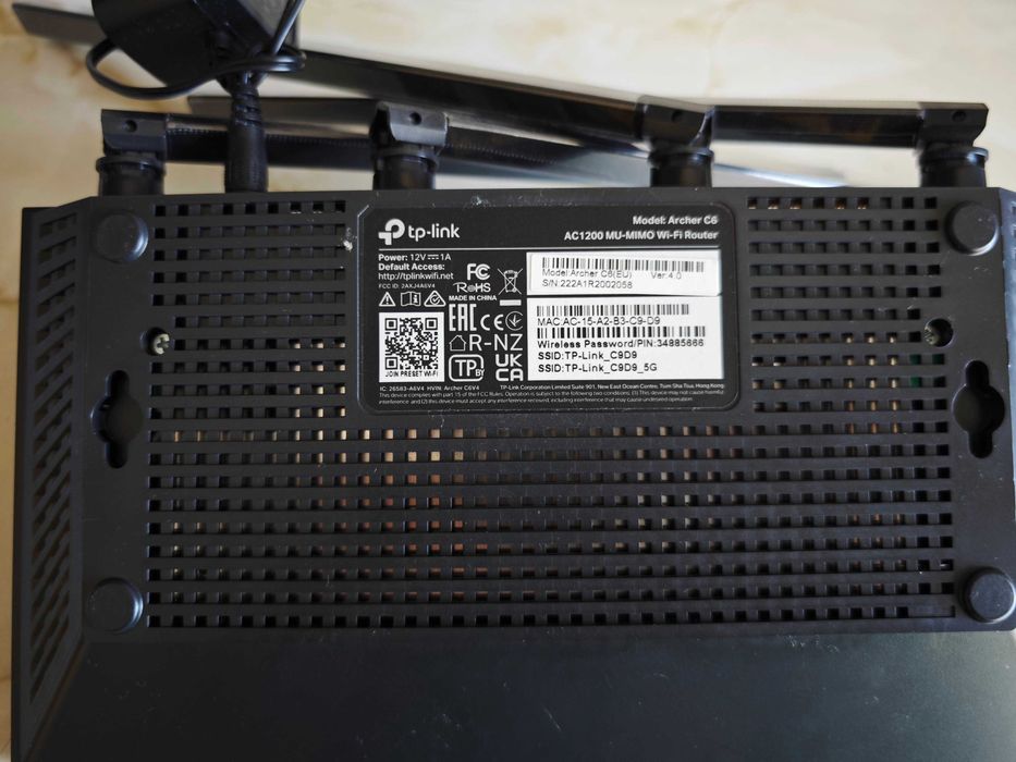 Router Wireless TP-Link Archer C6, AC1200, Dual Band