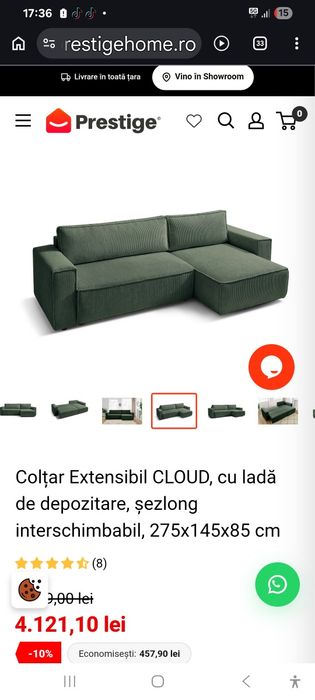 Canapea colțar de vanzare