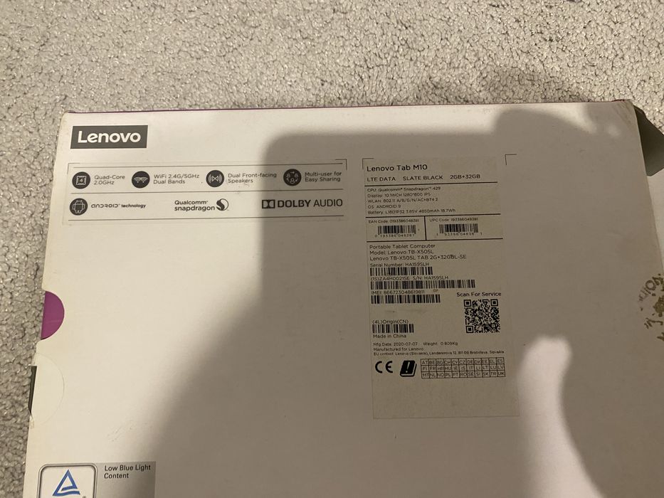 Vând tabletă Lenovo Tab M10 2GB+32GB