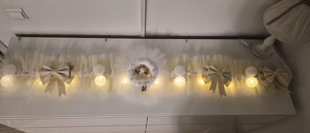 Decor cristelniță botez (160 cm) + 24 cruciulite biserica